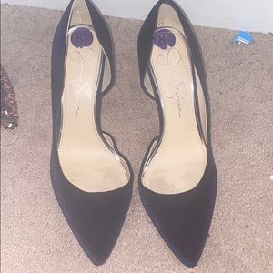 Jessica Simpson navy blue suede pumps 8.5